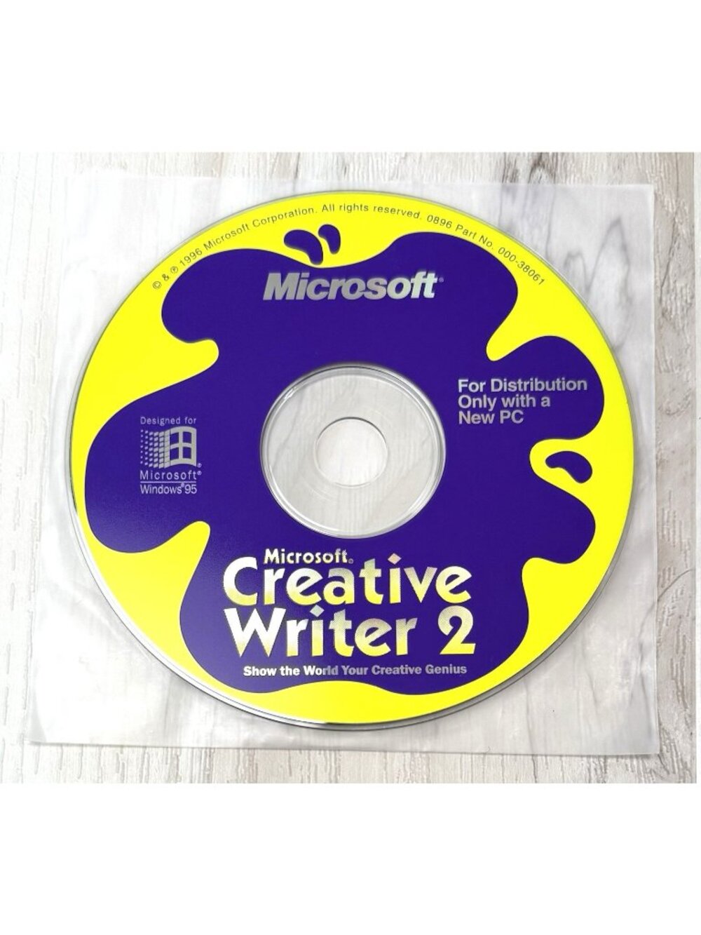 Microsoft Creative Writer 2 Windows PC Software CD-Rom 1996 000-38061 DISC ONLY